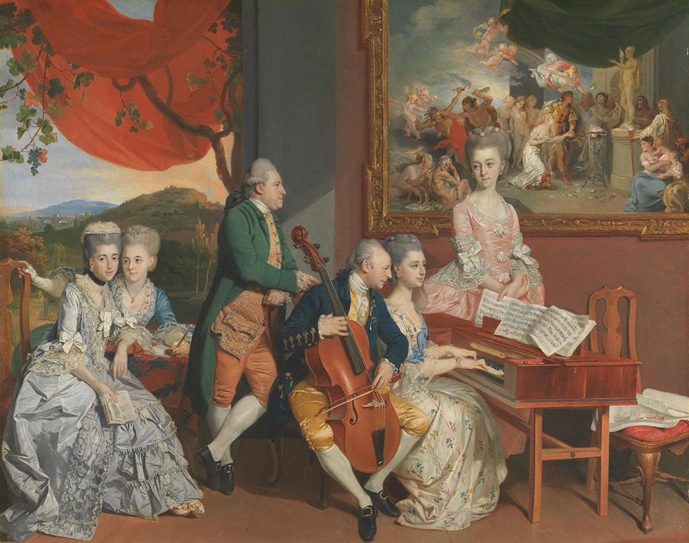 Johan Joseph Zoffany RA, The Gore Family with George, third Earl Cowper, ca. 1775. Oil on canvas. Yale Center for British Art, Paul Mellon Collection.